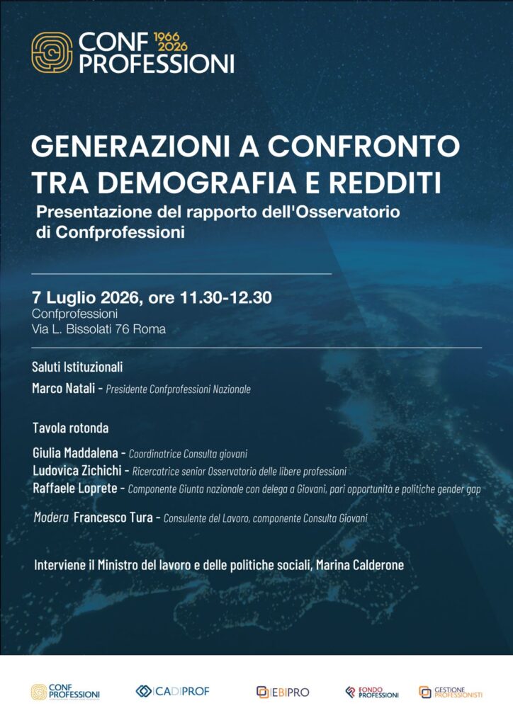 GENERAZIONI A CONFRONTO TRA DEMOGRAFIA E REDDITI