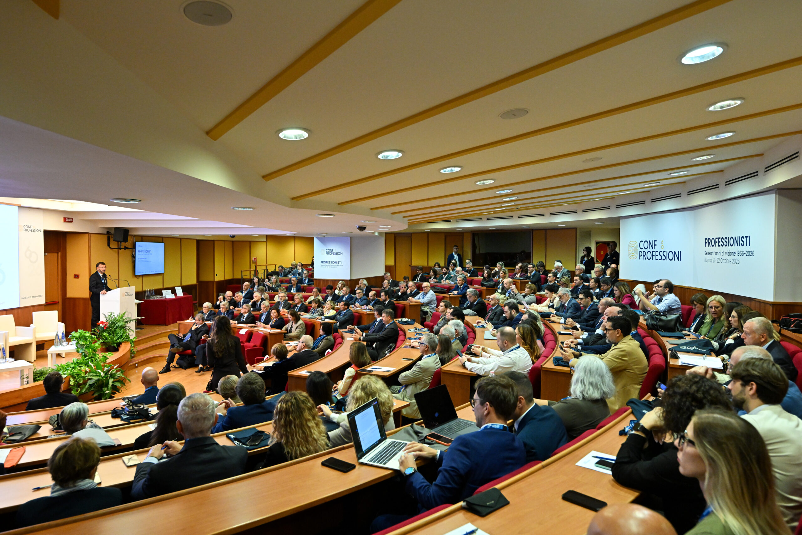 La sala del Congresso nazionale di Confprofessioni